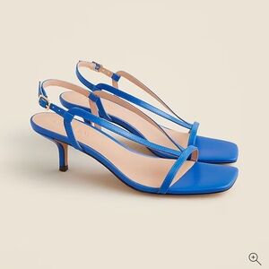 NIB J. CREW Krista slingback kitten-heel sandals in leather